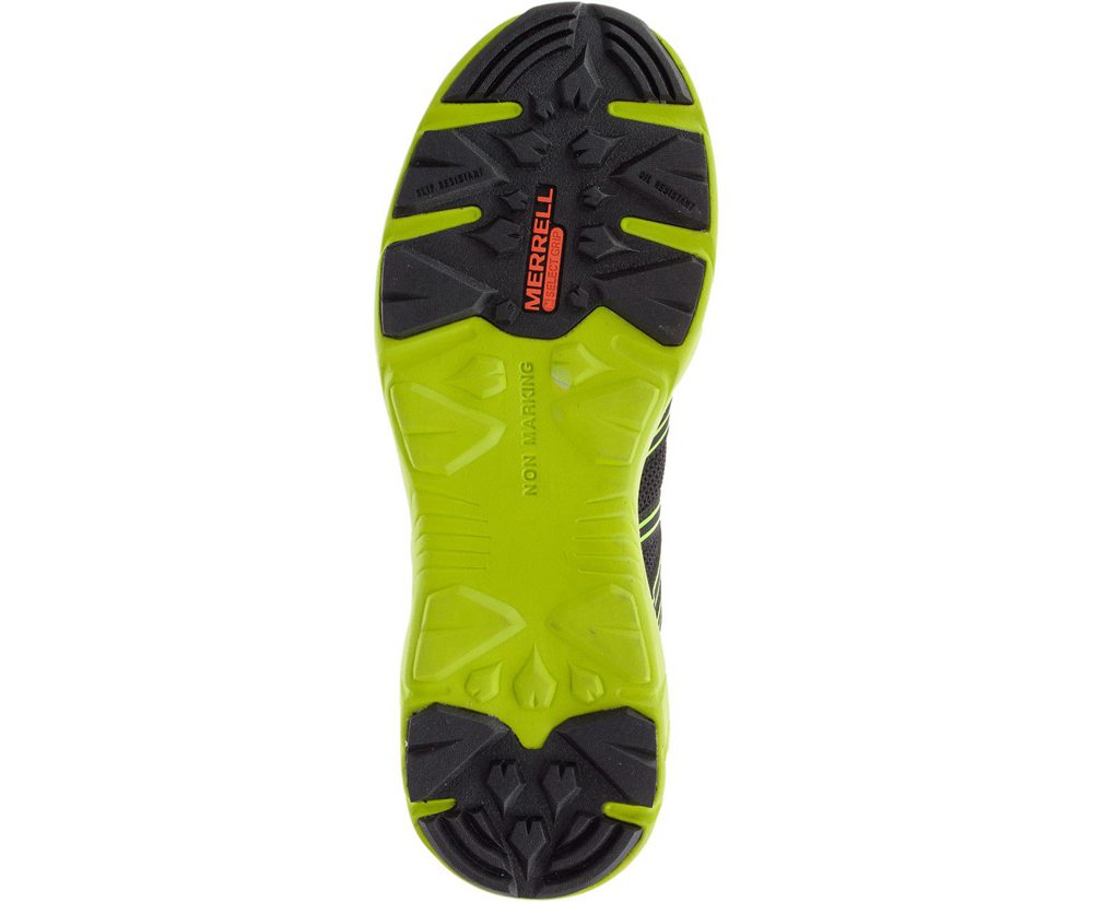 Buty Sportowe Merrell Męskie Czarne/Zielone - Fullbench Superlite Alloy Toe - 594217-DNI